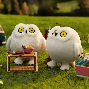 Round Snowy Owl Bag Charm